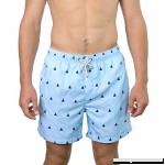 The Endless Summer Men's Solid Color and Sailboat Print Quick Dry Swim Trunks Light Blue Sailboats B07KQG73VR